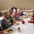 Guests dining upstairs. Bob and Carol Turk front left.